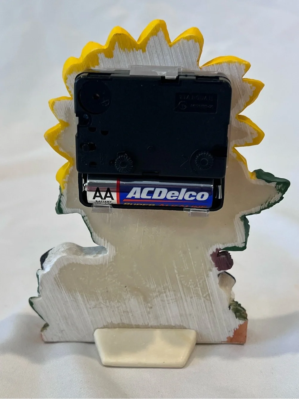 Sunflower Cow Resin Shelf Clock AS-IS